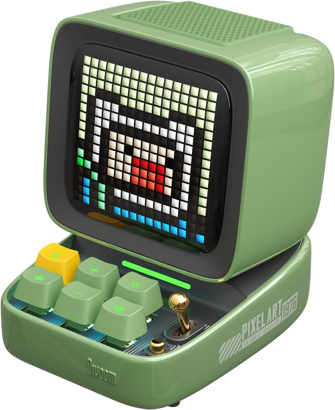 Divoom Ditoo Retro Pixel Art Game Bluetooth Speaker with 16X16 LED App Controlled Front Screen (Black)