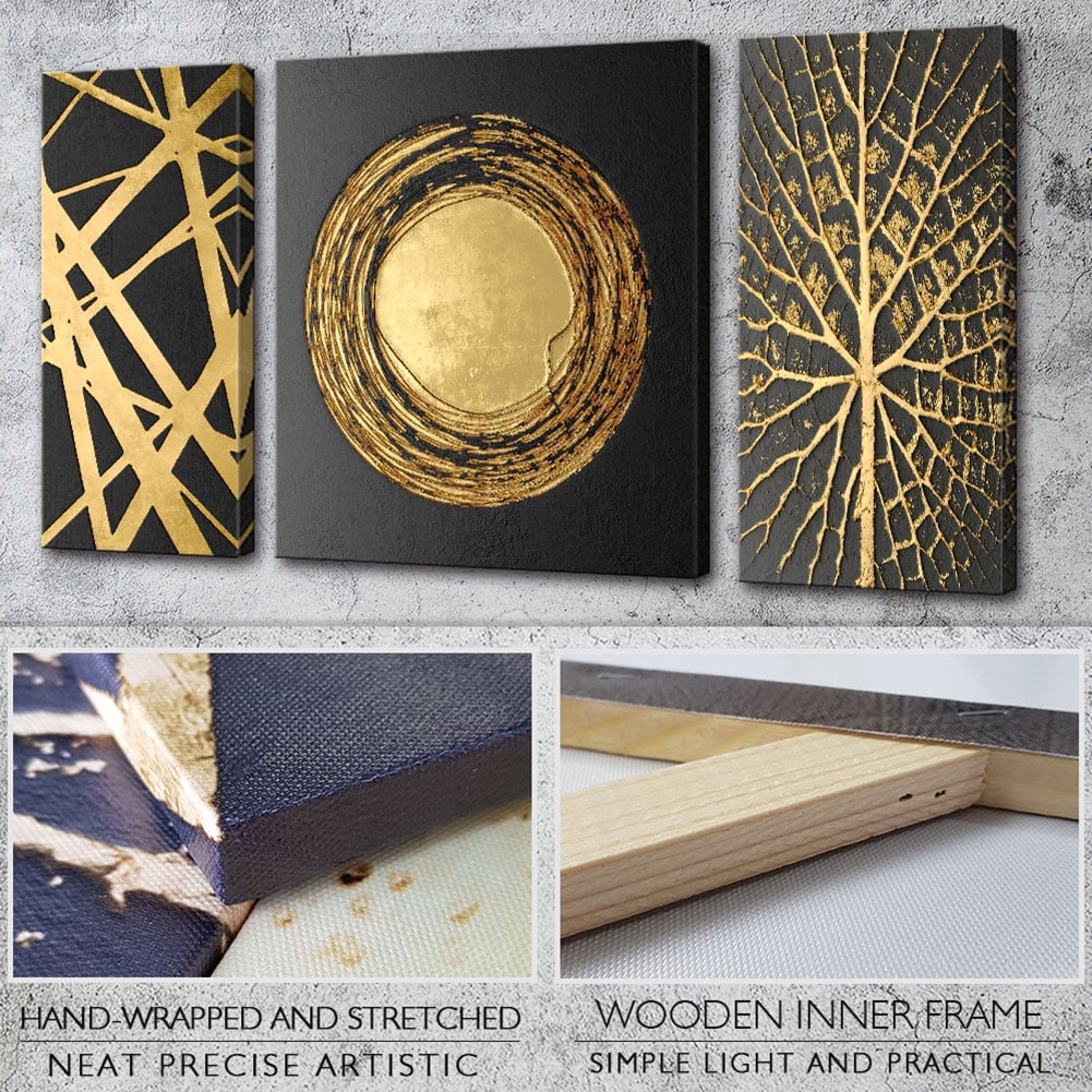 3Pcs Abstract Canvas Geometric Painting Living Room Home Wall Modern Art Decor