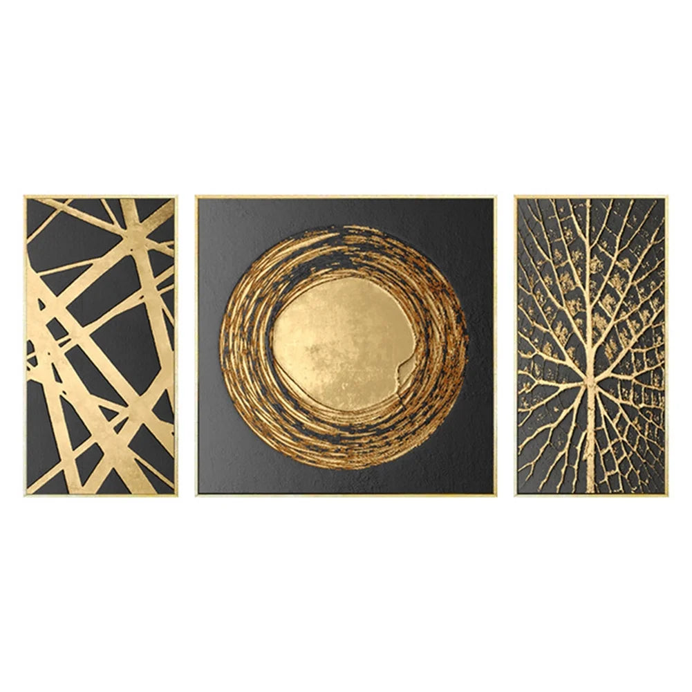 3Pcs Abstract Canvas Geometric Painting Living Room Home Wall Modern Art Decor