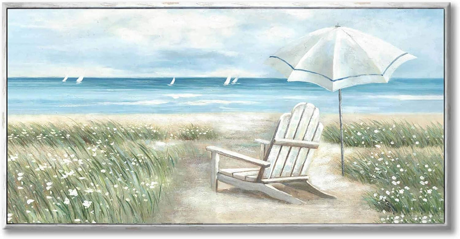 Utop-Art Marine Paintings Sailing Boats Wall Art: Sailboat Seaview Canvas Artwork with Golden Foil Embellishment Ocean Decorations for Office (36 '' X 24''X1Panel)