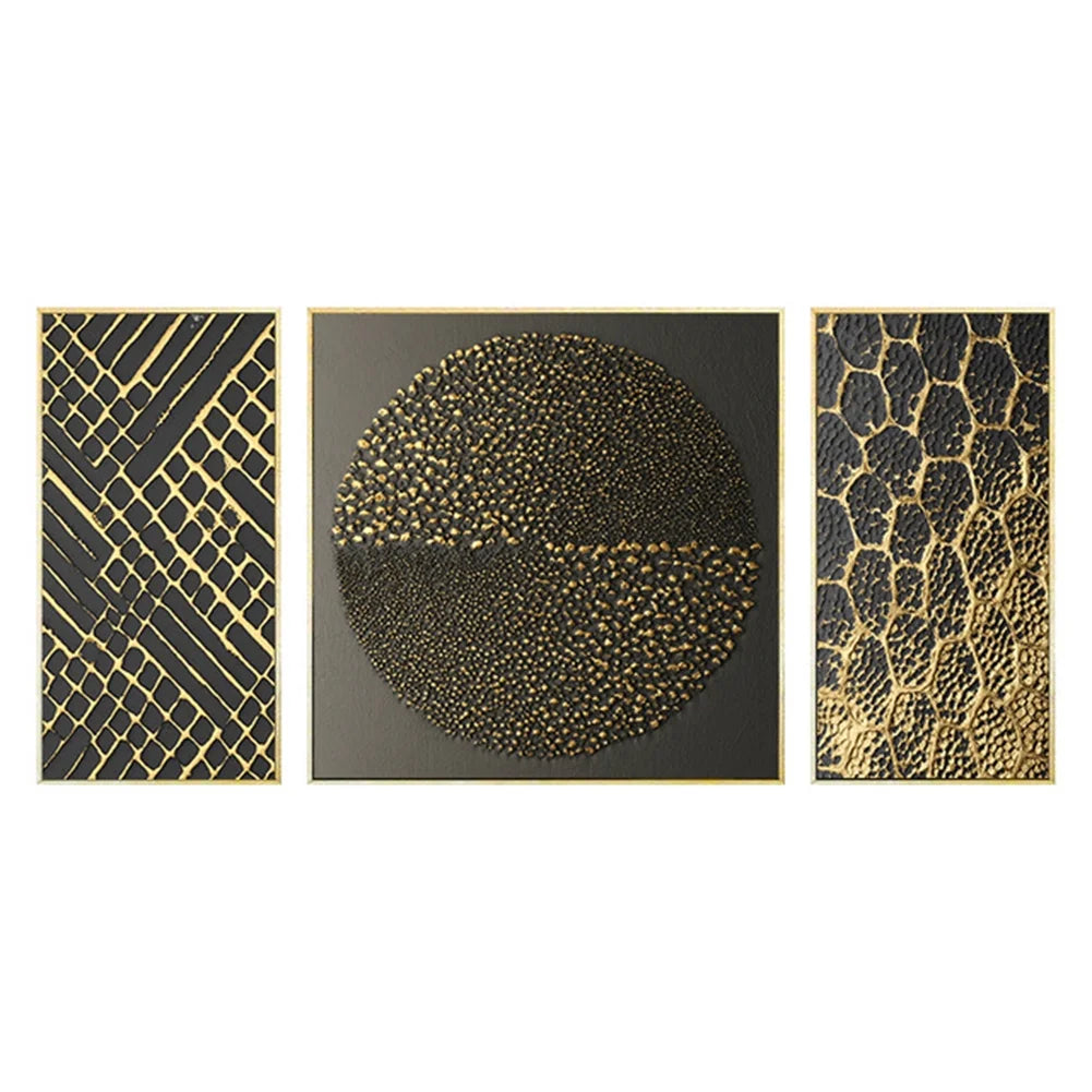 3Pcs Abstract Canvas Geometric Painting Living Room Home Wall Modern Art Decor