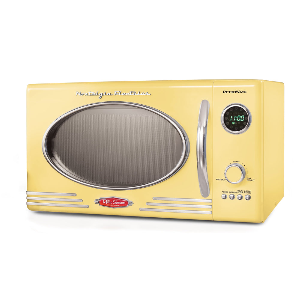 Retro 0.9 Cu. Ft. 800-Watt Countertop Microwave Oven, Yellow