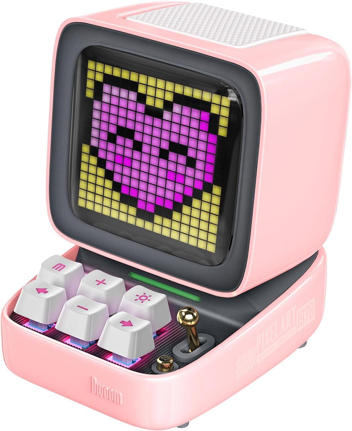 Divoom Ditoo Retro Pixel Art Game Bluetooth Speaker with 16X16 LED App Controlled Front Screen (Black)