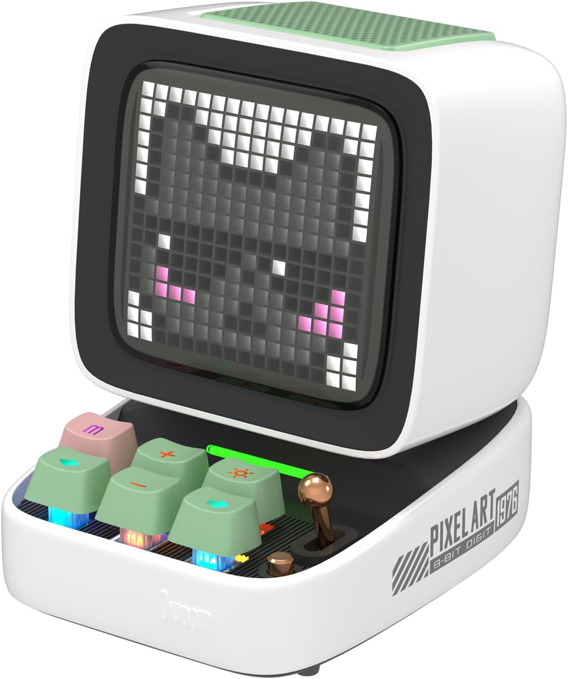 Divoom Ditoo Retro Pixel Art Game Bluetooth Speaker with 16X16 LED App Controlled Front Screen (Black)